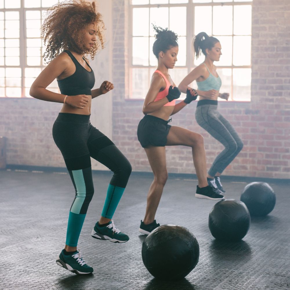 Women doing fitness training for strength, energy, and active lifestyle support